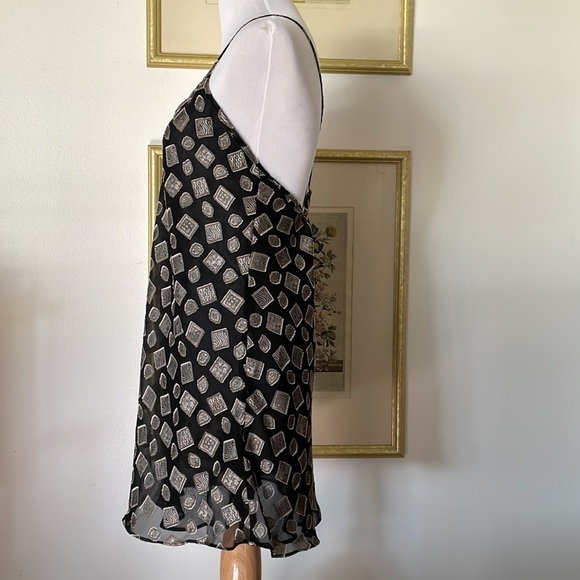 RARE Vintage Victoria’s Secret embroidered black and gold slip dress size medium - Picture 2 of 4